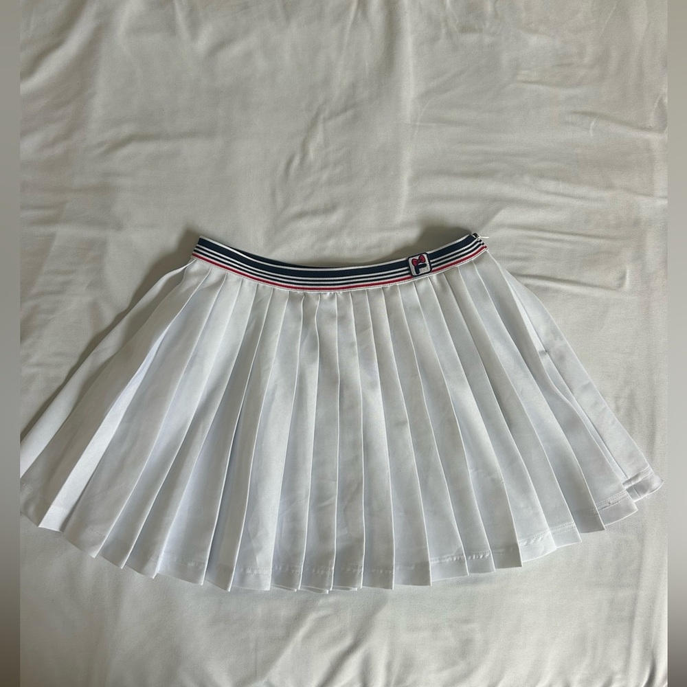 Fila White Pleated Skirt